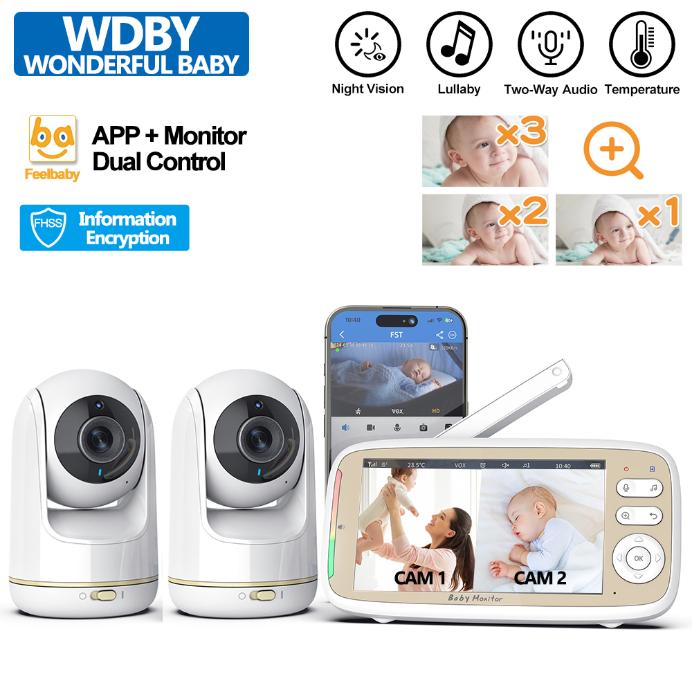 Smart Home Europe - VB803 PRO Baby Monitor with 2pcs