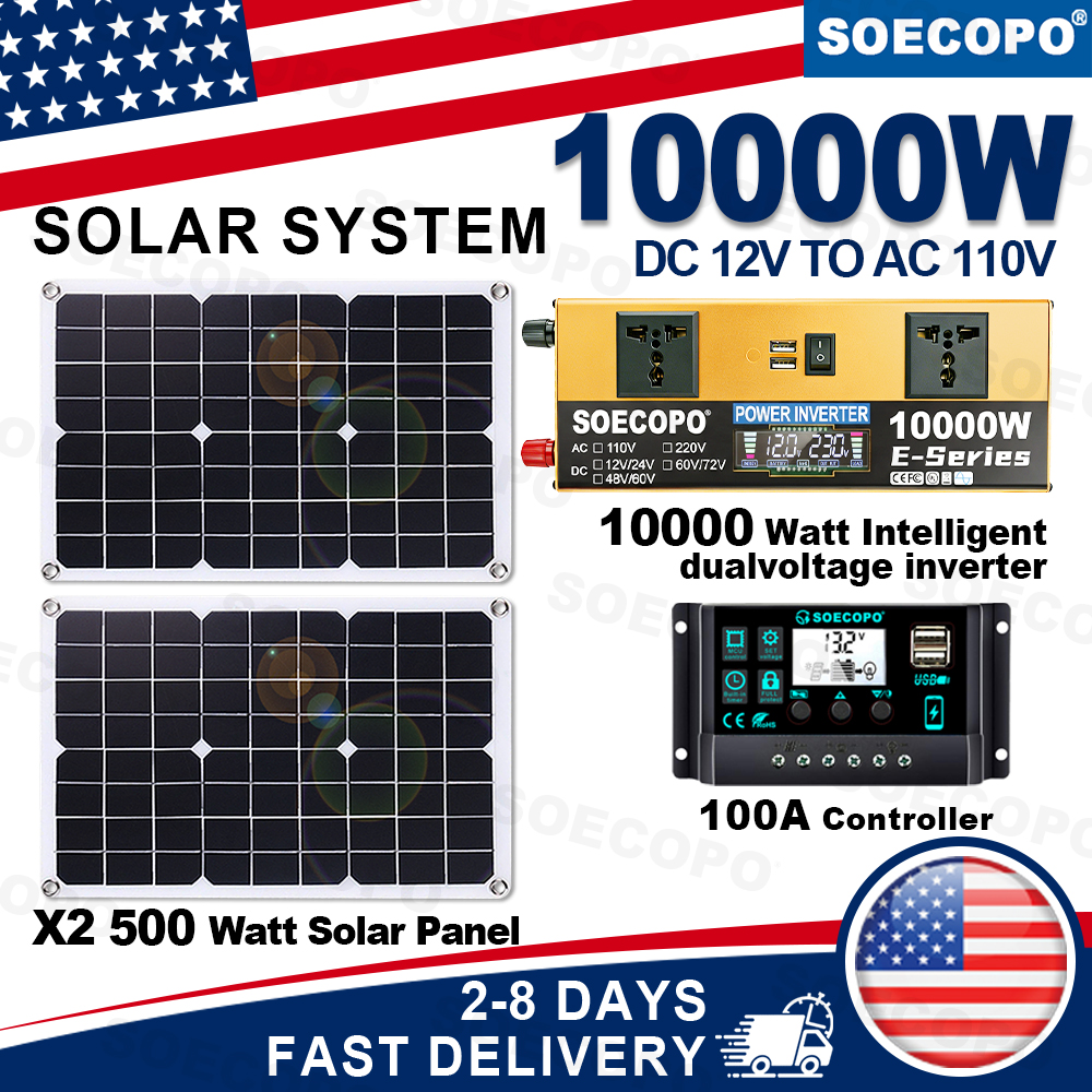 Home Automation Kit - (US Stock) 10000W Peak Solar Generator