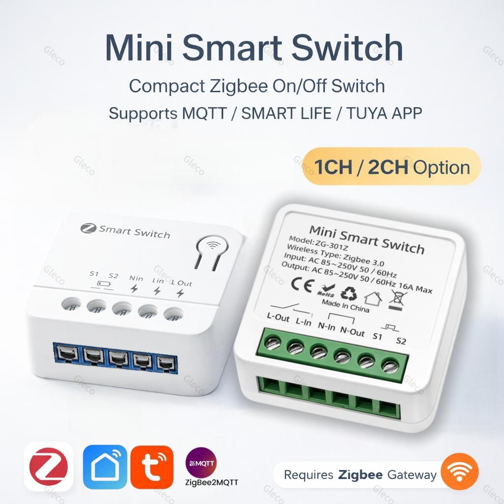 Smart Home App - Zigbee TUYA 1/2Gang Mini Smart Switch