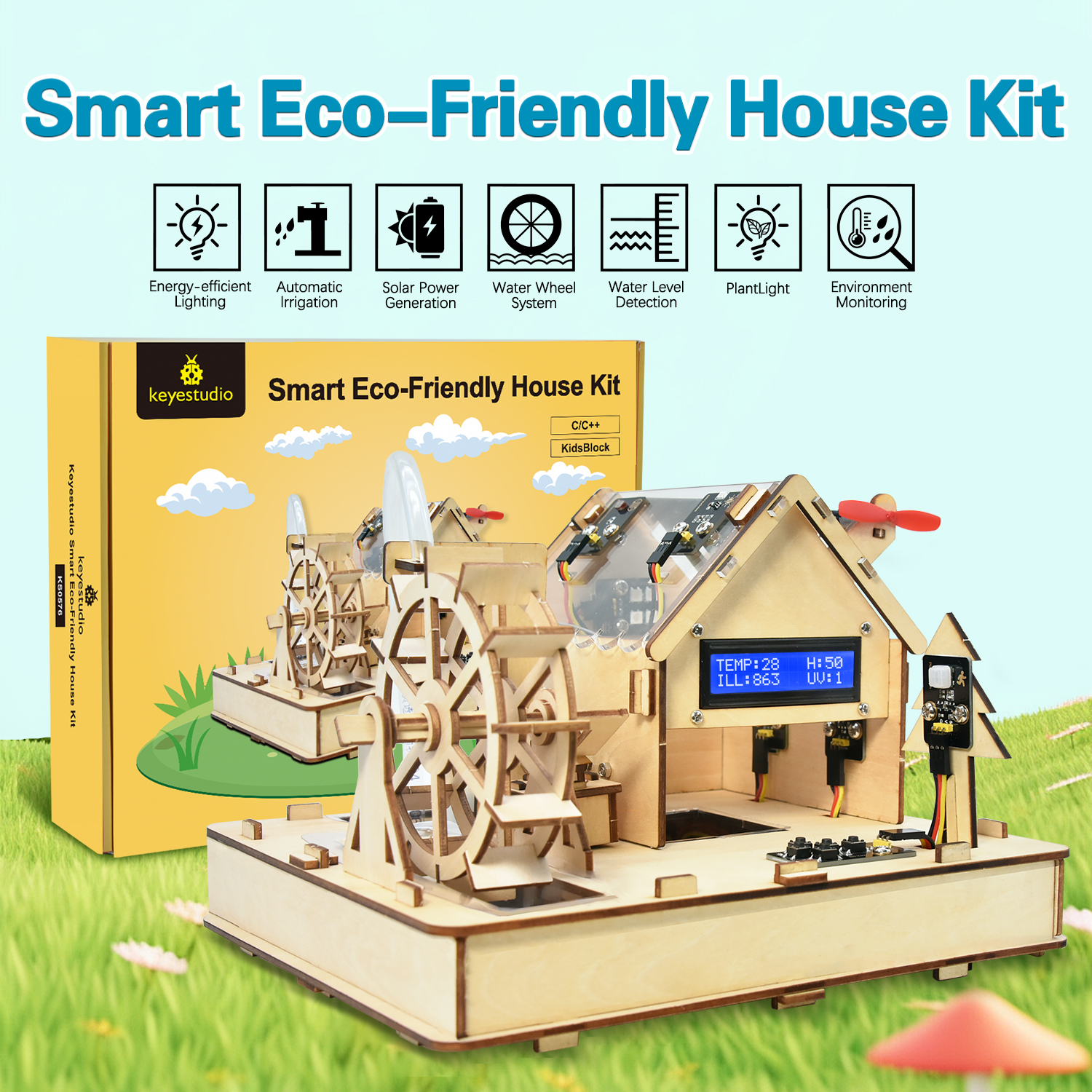 Smart Home Arduino Project - Keyestudio Smart Eco-Friendly House Starter Kit