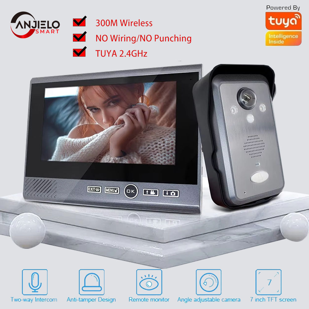 Smart Home Video Doorbell Installation - ANJIELO Tuya Smart 1080P Video Intercom