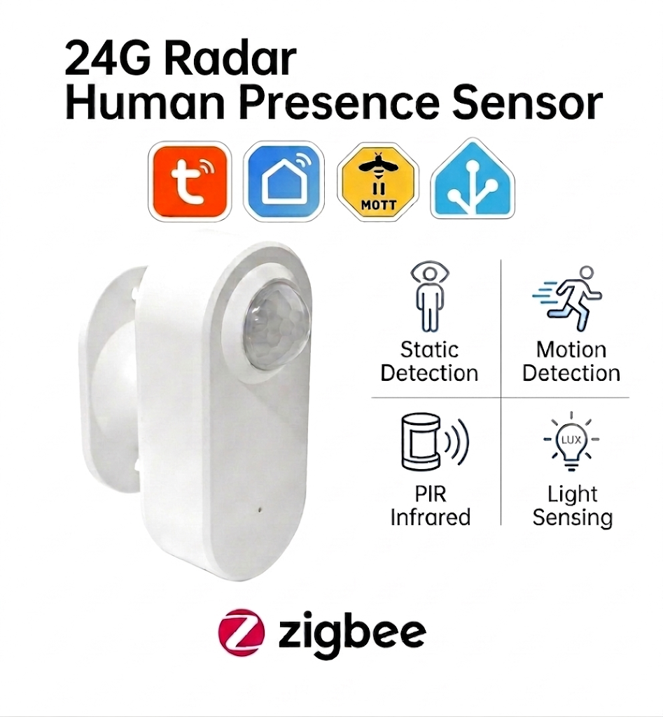Smart Home Features - Tuya Human Presence Sensor Smart Zigbee