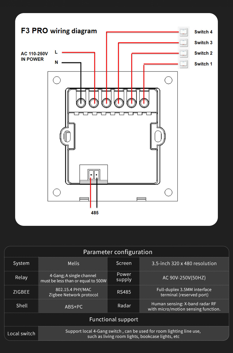 4 Gang Zigbee Smart Life Smart - Smart Home App incelemesi ve fiyatı