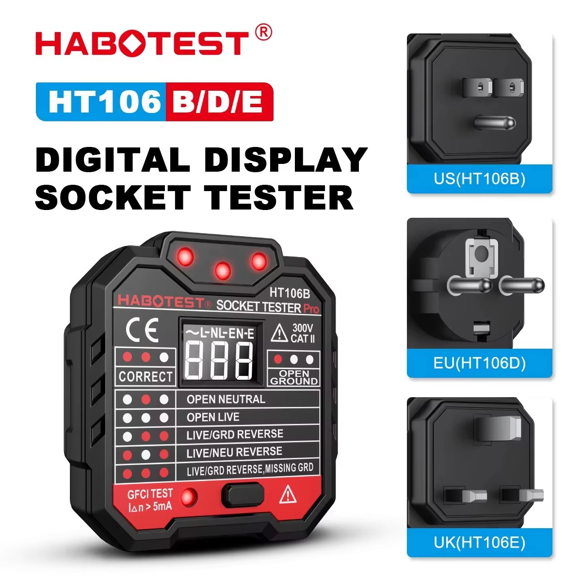 HT106 Digital Socket Tester Pr - Smart Home Europe incelemesi ve fiyatı