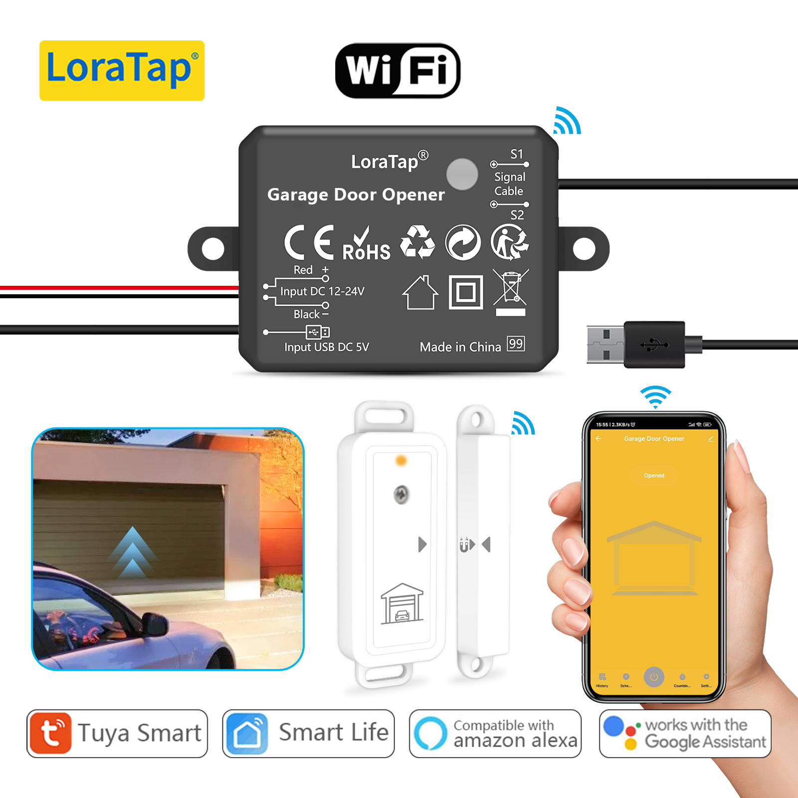 Tuya Smart Life Garage Door Op - Smart Home Europe incelemesi ve fiyatı