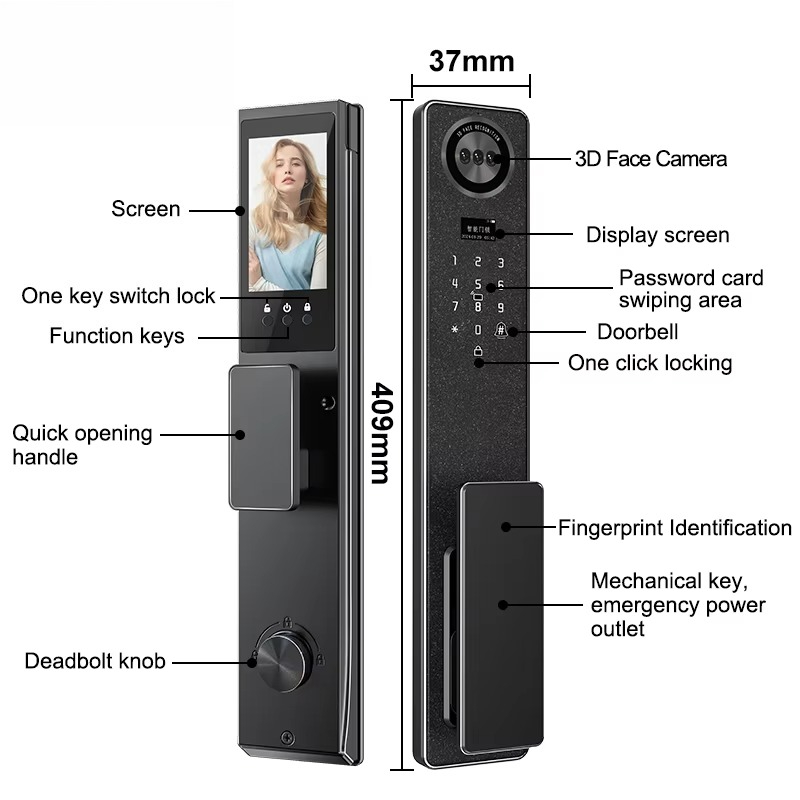 3D Face Ai Smart Voice Interac - Smart Door Lock incelemesi ve fiyatı