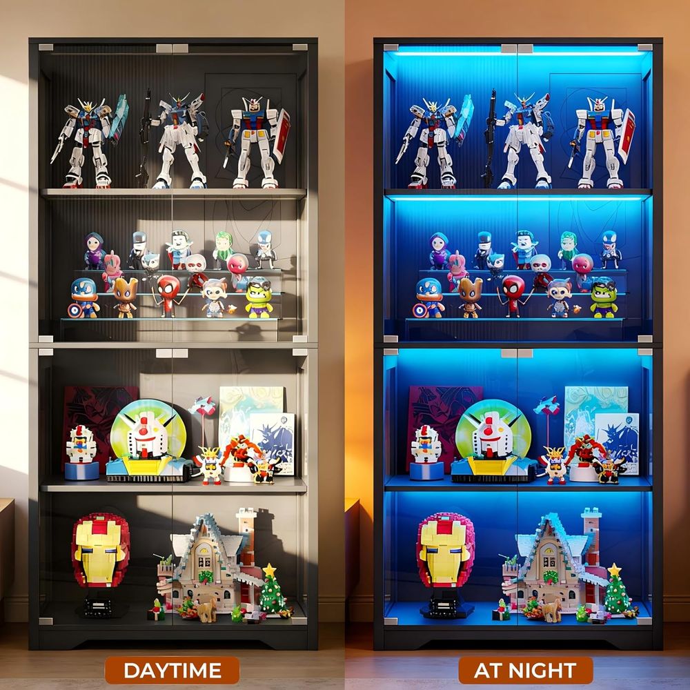 Glass-Door Display Cabinet wit - Motion Sensor Light incelemesi ve fiyatı