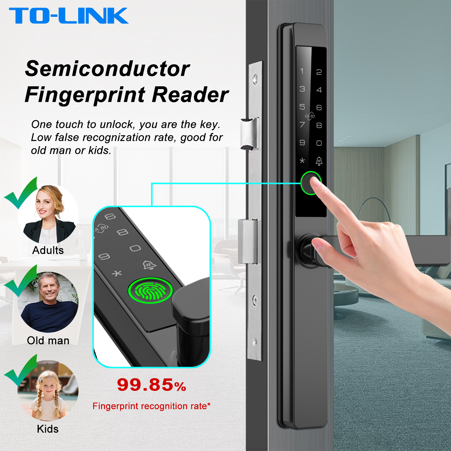 Tolink Key Card Password Tuya  - Smart Door Lock incelemesi ve fiyatı