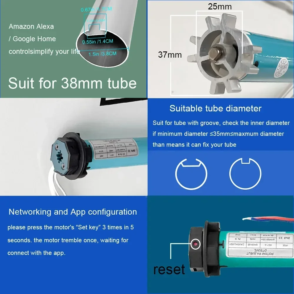 SZMYQ 25mm 2N Tuya Smart Curta - Smart Home App incelemesi ve fiyatı