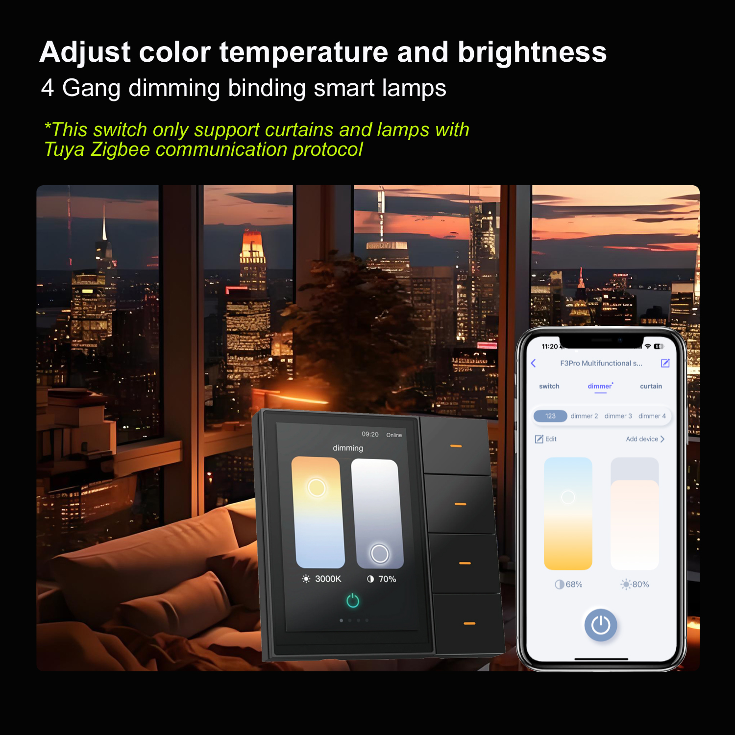 F3-pro Tuya Smart Panel ZigBee - Smart Home Device incelemesi ve fiyatı