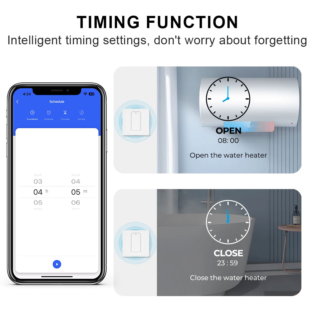 Smart Water Heater Switch/WiFi - Smart Home Matter incelemesi ve fiyatı