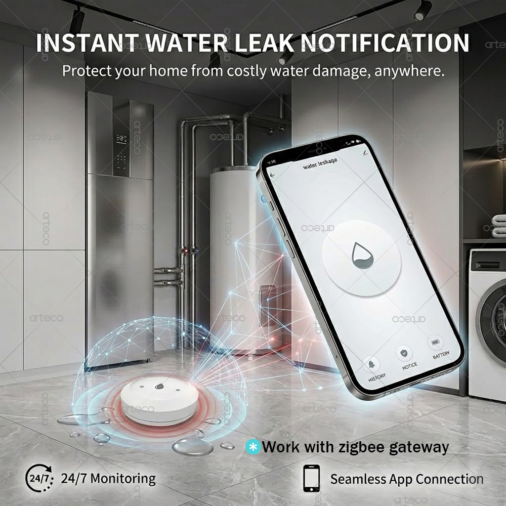 Zigbee Water Leak Sensor Smart - Smart Home Features incelemesi ve fiyatı