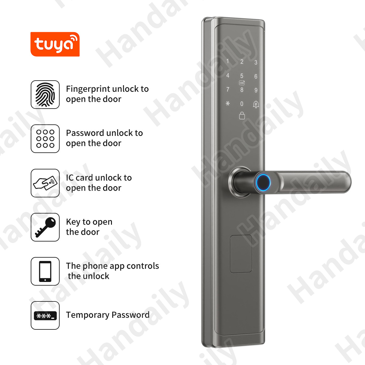 Tuya Wifi TTlock App Fingerpri - Smart Door Lock incelemesi ve fiyatı
