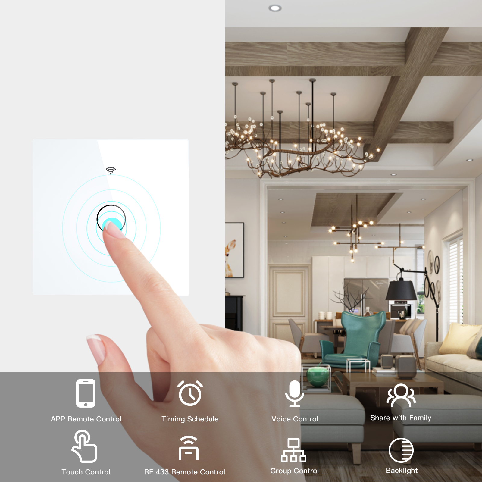 NEW WiFi Smart Light Switch RF - Smart Home Matter incelemesi ve fiyatı