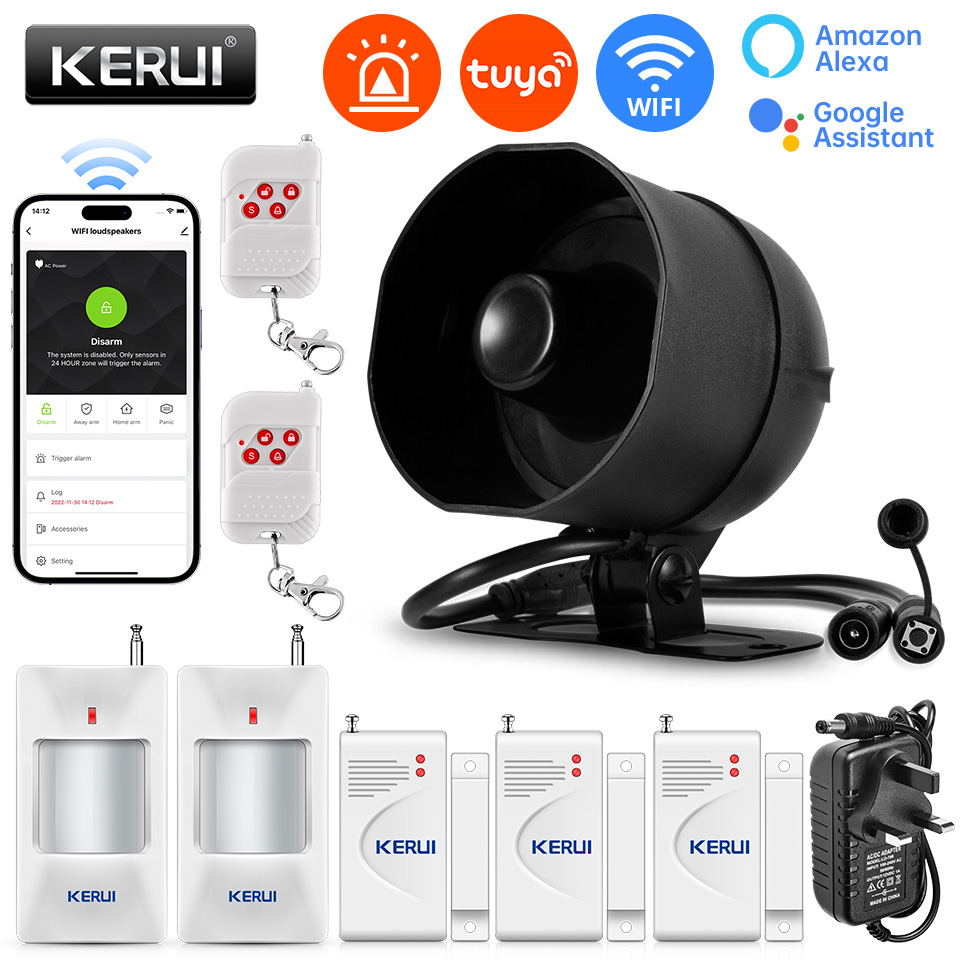 KERUI 120db Siren Alarm System - Home Automation Kit incelemesi ve fiyatı