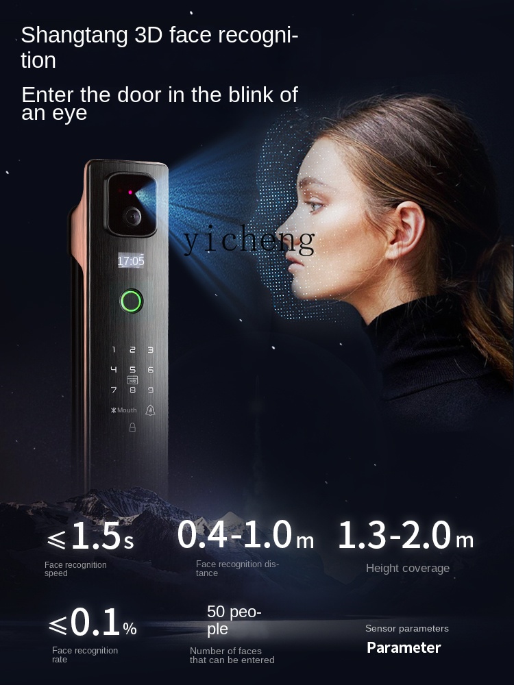 cc293d Face Recognition Smart  - Smart Door Lock incelemesi ve fiyatı