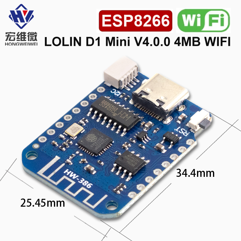 WEMOS D1 Mini V4.0.0 TYPE-C US - Smart Home Arduino Project incelemesi ve fiyatı