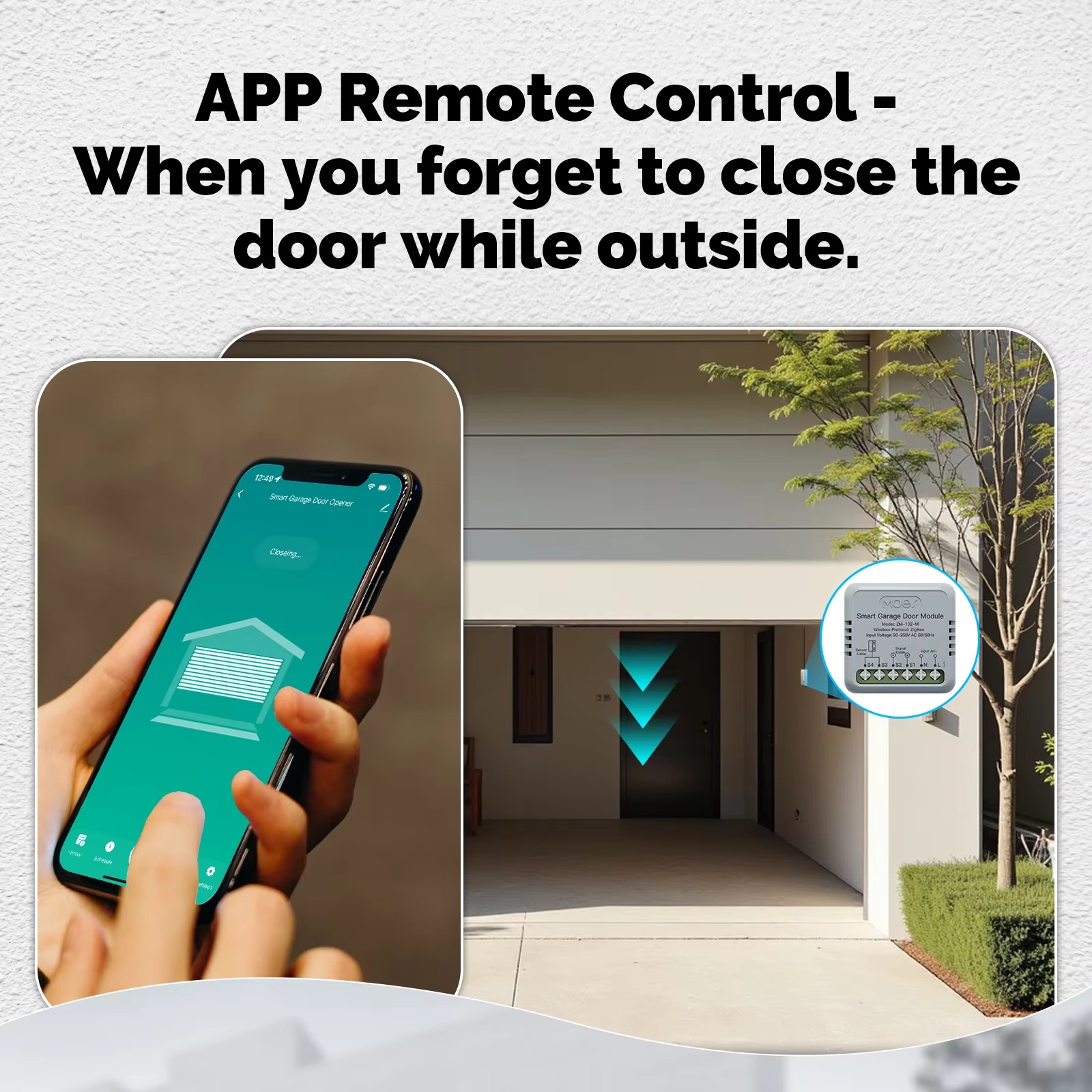 MOES Zigbee Garage Door Contro - Smart Home Assistant incelemesi ve fiyatı